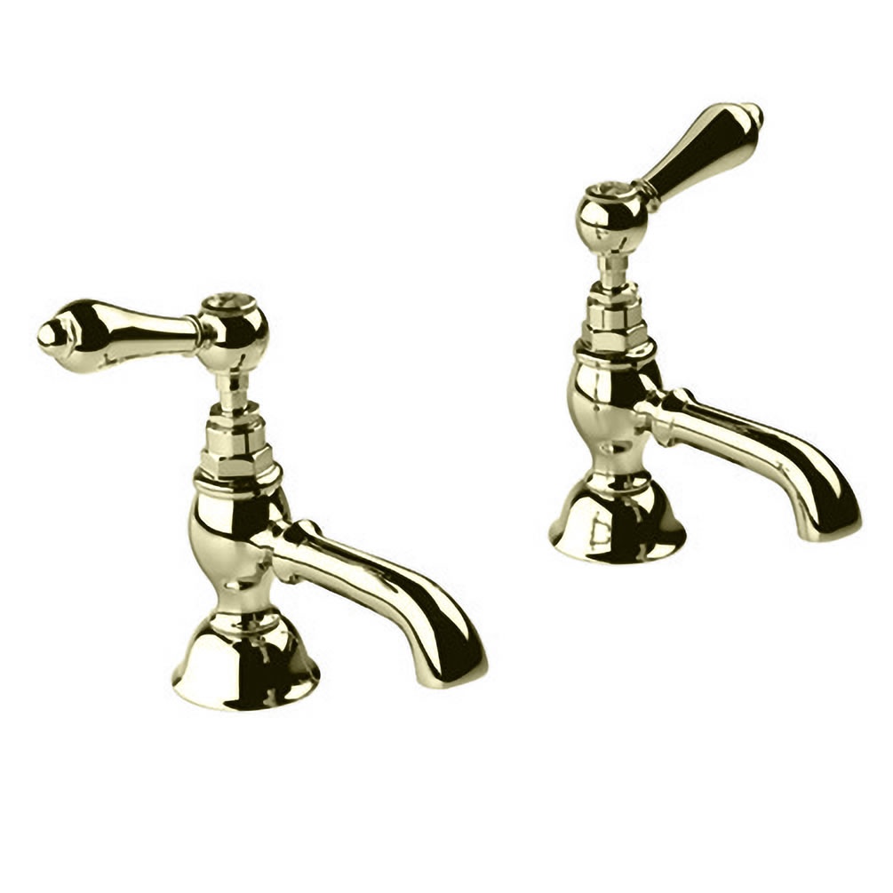 Imperial Regent Antique Gold 1/2" Basin Pillar Taps